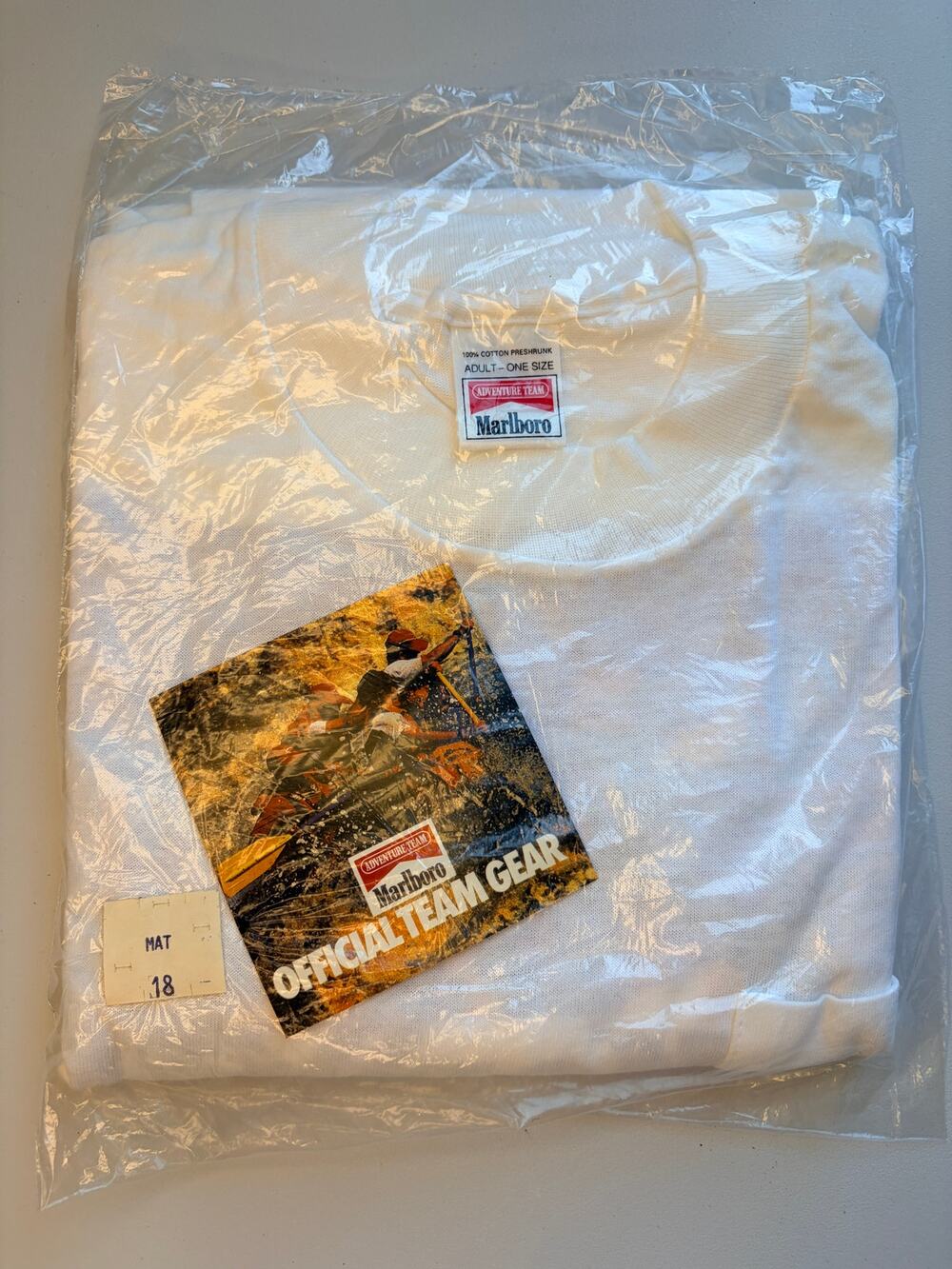 Deadstock 90s Marlboro Adventure Team Official Team Gear T-Shirt White OS NWT